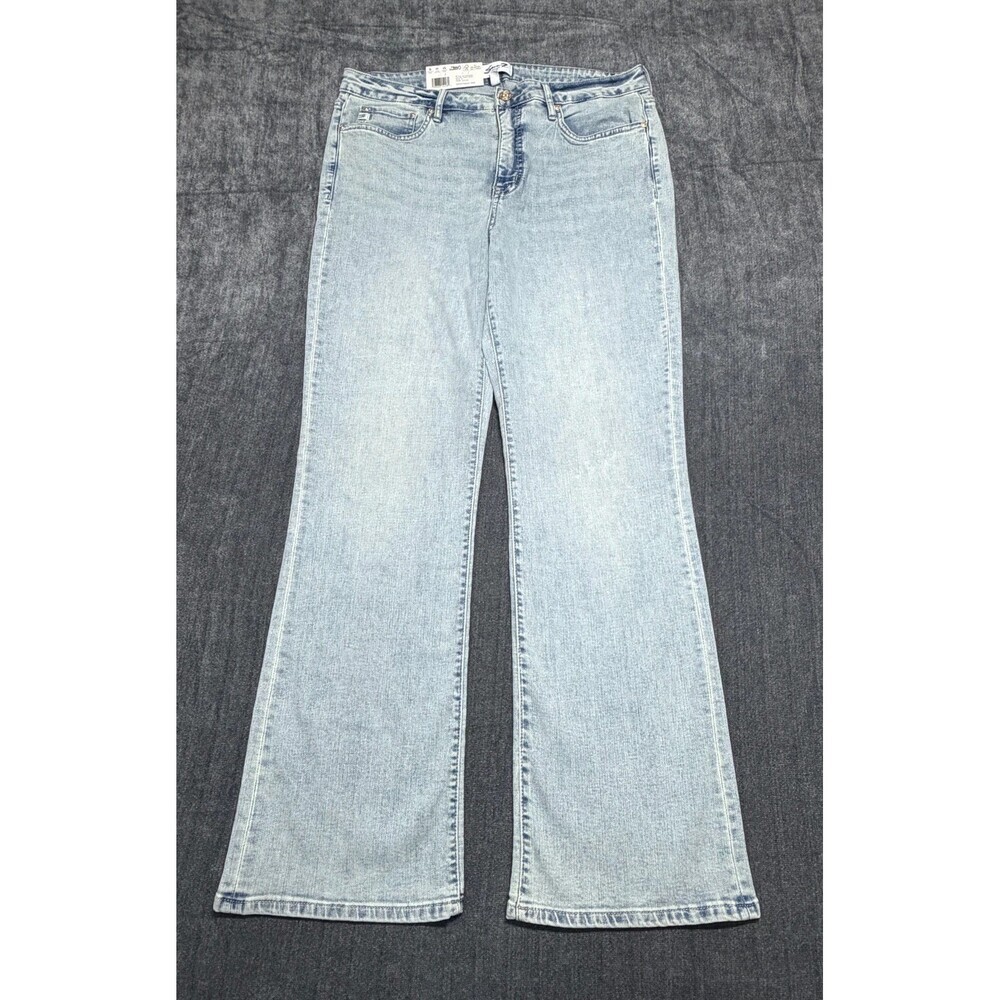 NWT Seven7 Bootcut Jeans Women's 12 Light Blue Denim High-Rise Casual Hipster